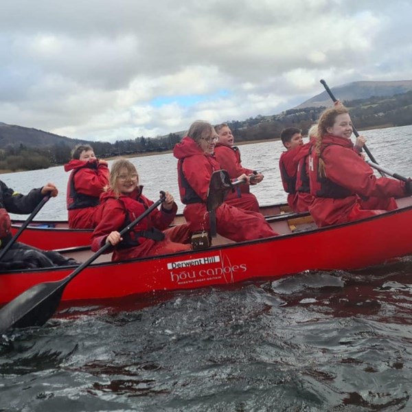 Canoeing on the lake